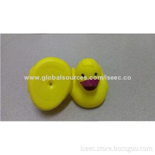 Rubber duck, equipped with BB abdomen device